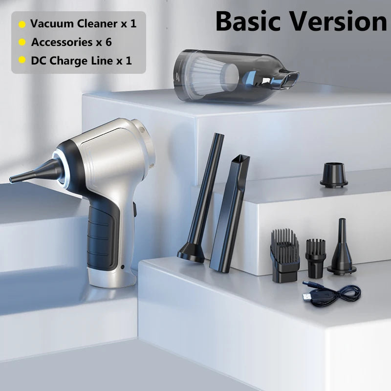 95000Pa Car Wireless Vacuum Cleaner Wet Dry Vacuum Cleaner Cordless Handheld Auto Vacuum Home & Dual Use Mini Vacuum Cleaner